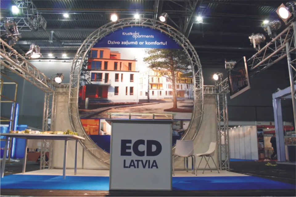 ECD stand, Latvia 2014. Exhibition stand design, production and installation by EVENT MORE