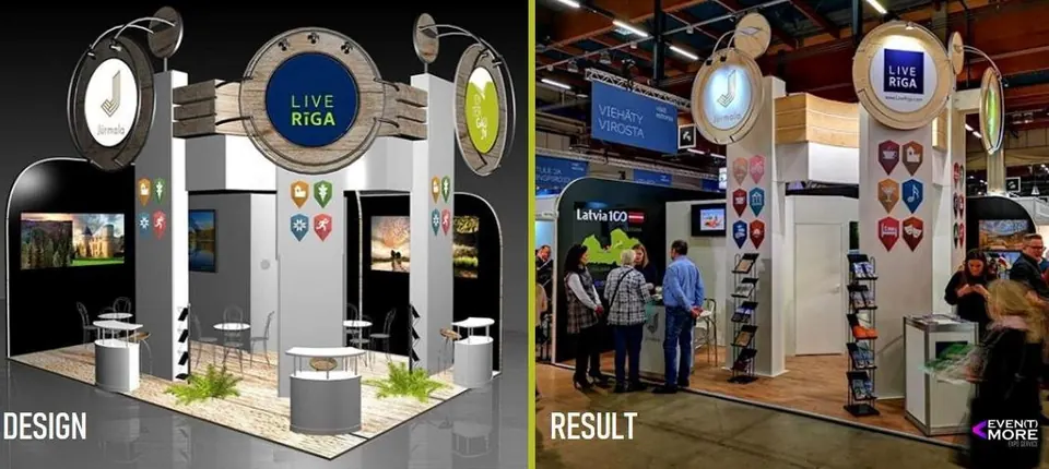 ENTER GAUJA stand, Finland/Estonia/Lithuania 2019. Exhibition stand design, production and installation by EVENT MORE