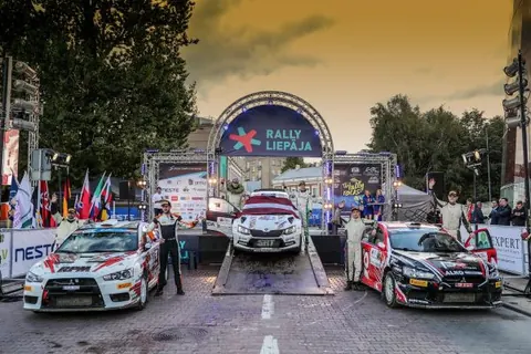 ERC rally start arch, Latvia 2017. Decoration and display production and installation by EVENT MORE