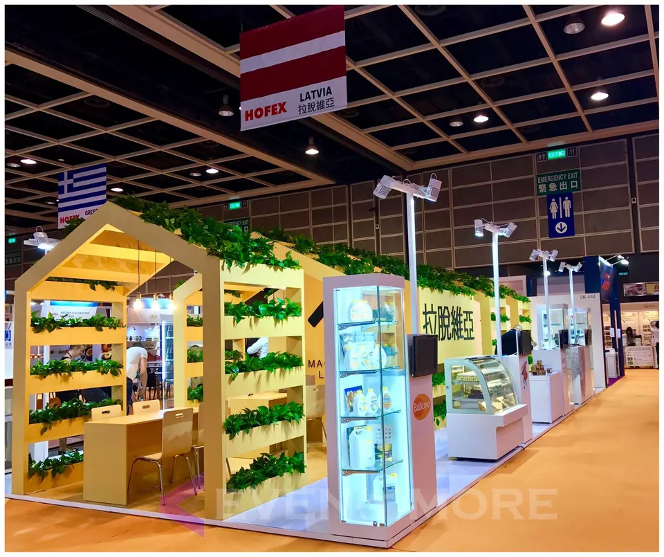 Magnetic Latvia stand, Hong Kong 2018. Exhibition stand design, production and installation by EVENT MORE