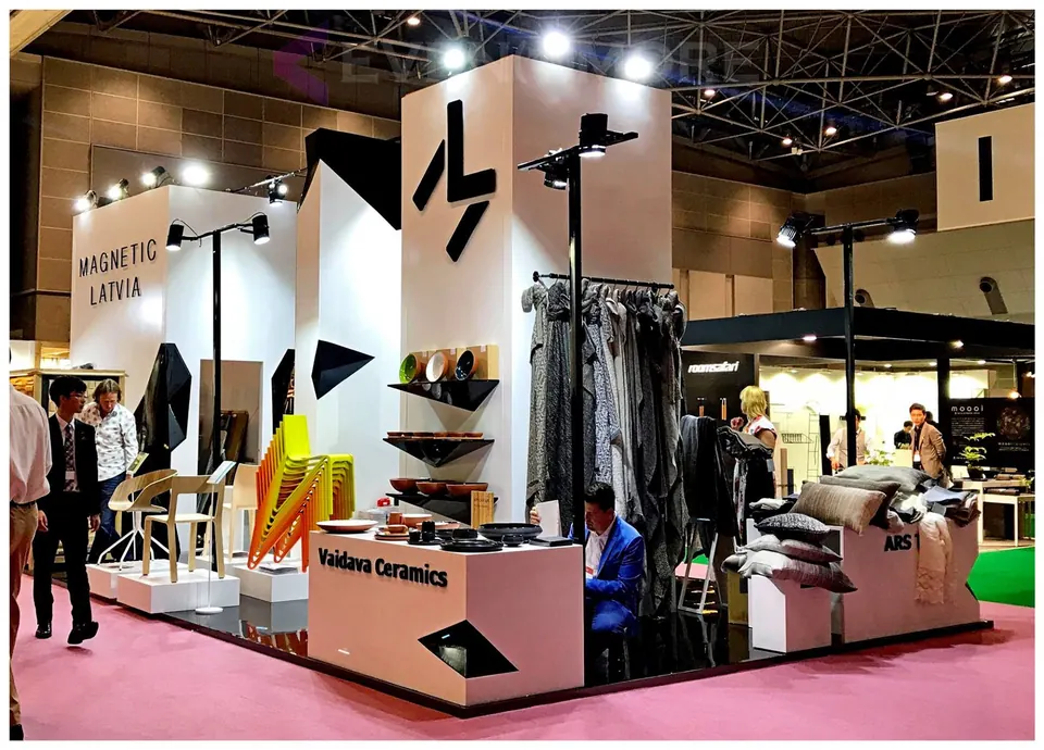 Magnetic Latvia stand, Japan 2017. Exhibition stand design, production and installation by EVENT MORE