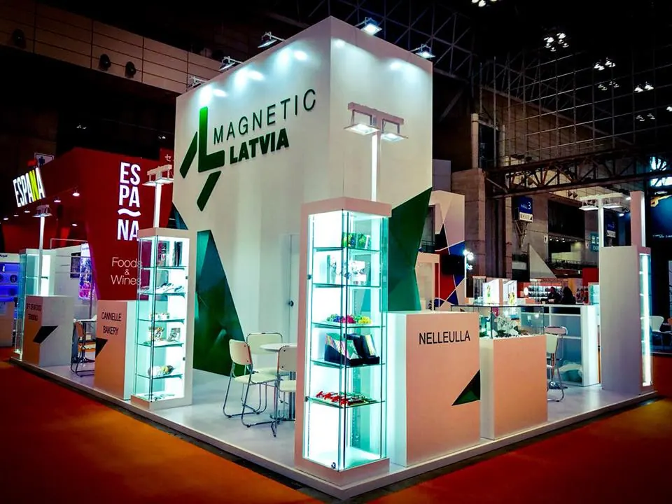 Magnetic Latvia stand, Japan 2018. Exhibition stand design, production and installation by EVENT MORE