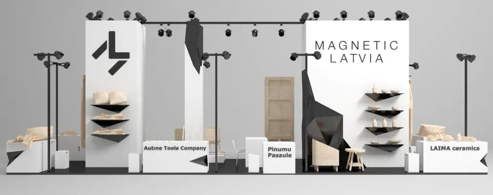 Magnetic Latvia stand, Japan 2018. Exhibition stand design, production and installation by EVENT MORE