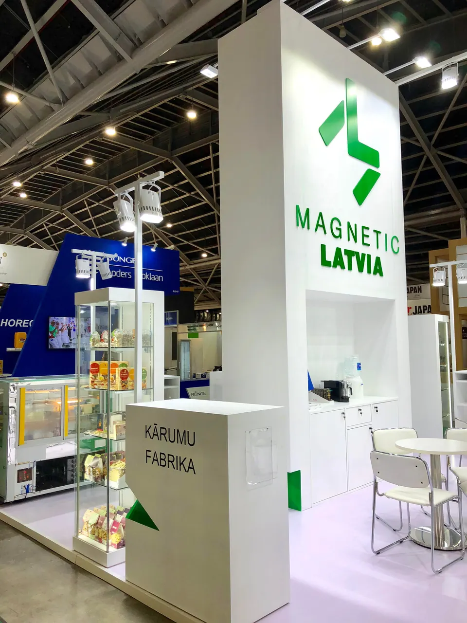 Magnetic Latvia stand, Singapore 2018. Exhibition stand design, production and installation by EVENT MORE