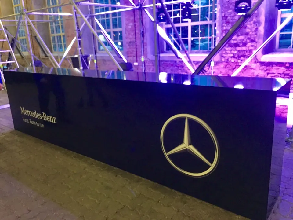 MERCEDES presentation, Latvia 2017. Decoration and display production and installation by EVENT MORE