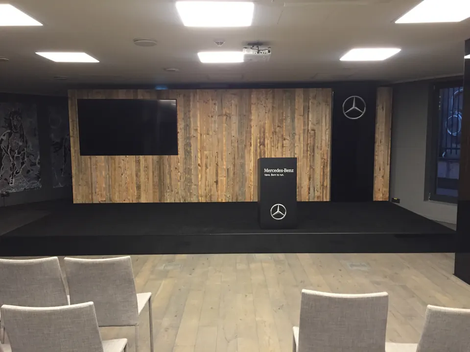 MERCEDES presentation, Latvia 2017. Decoration and display production and installation by EVENT MORE
