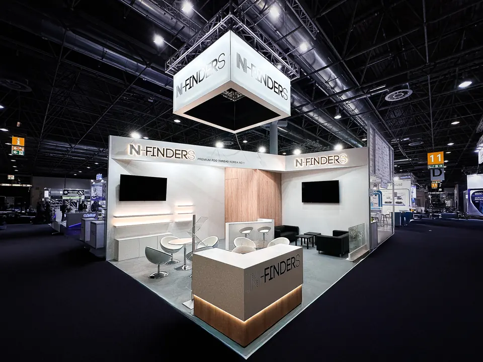 N-FINDERS stand at MEDICA, Germany 2024. Exhibition stand design, production and installation by EVENT MORE