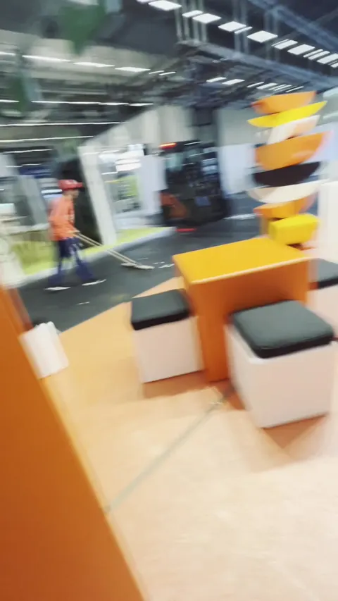 OMNIVA stand at PARCEL+POST EXPO 2022, Germany. Exhibition stand design, production and installation by EVENT MORE