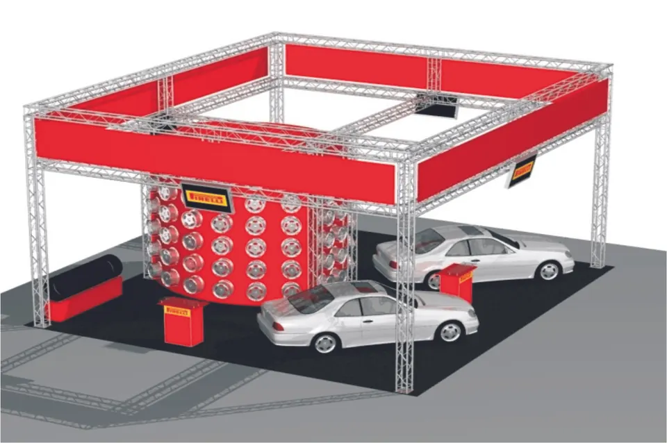 PIRELLI stand sketch, Latvia 2014. Exhibition stand design sketch by EVENT MORE