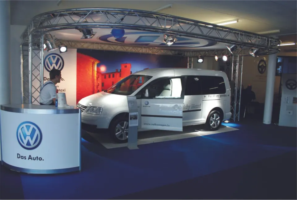 VW stand, Latvia 2014. Exhibition stand design, production and installation by EVENT MORE