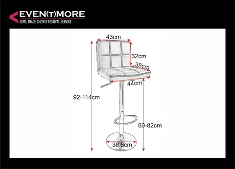 Bar stool, white faux leather 2
