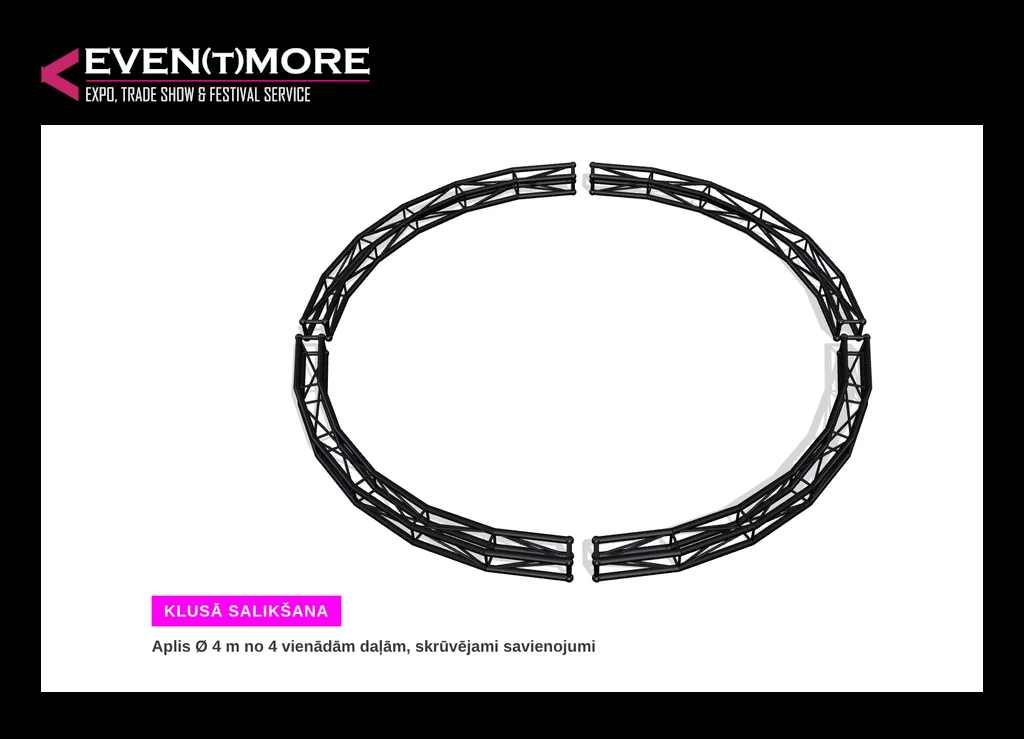 Black EXPO truss circle 4 m