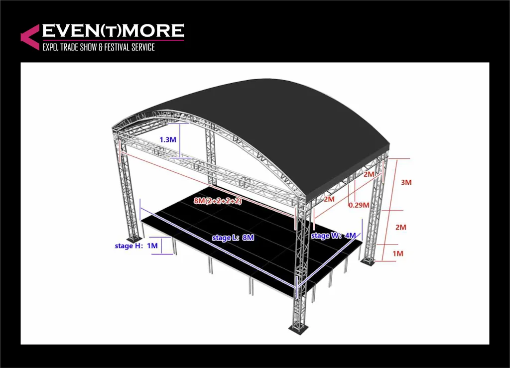 Bühne 8x4 m