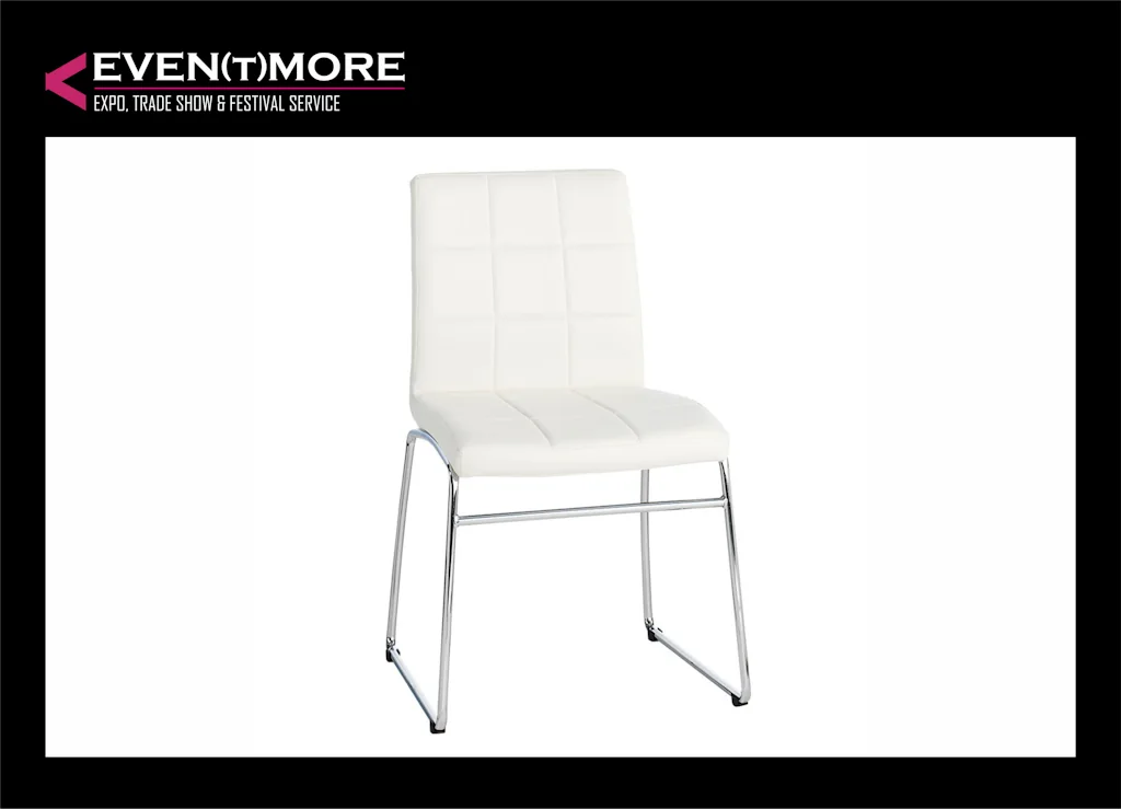 Conference chair, white faux leather