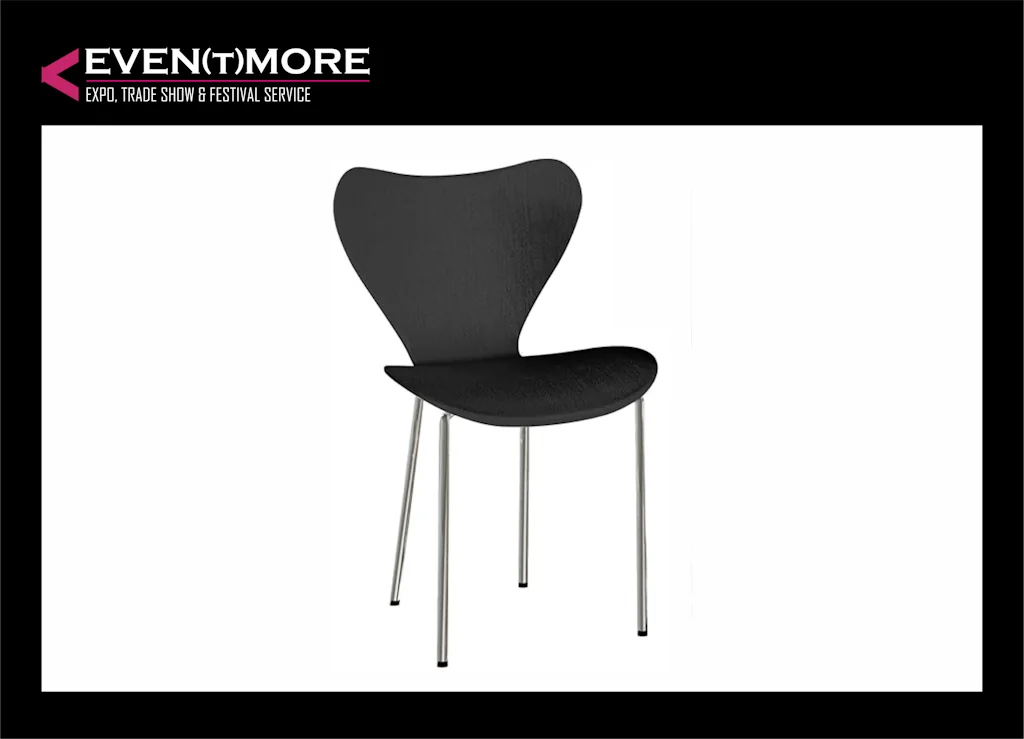 Konferenzstuhl, schwarz in Furnieroptik