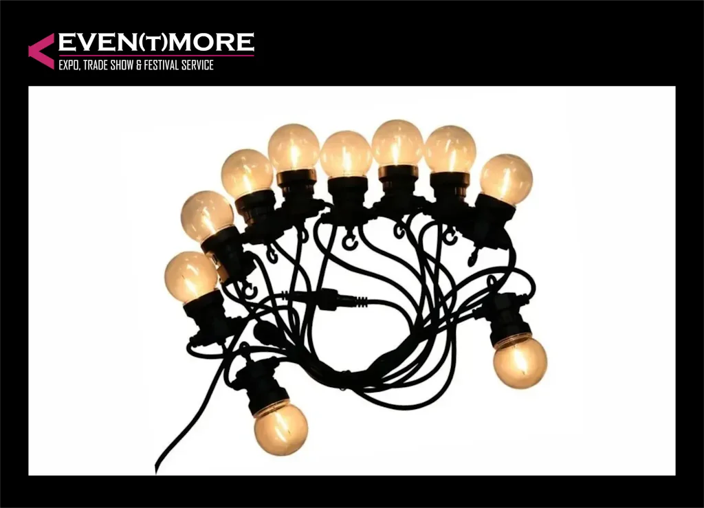 LED festoon lights 5 m, warm white
