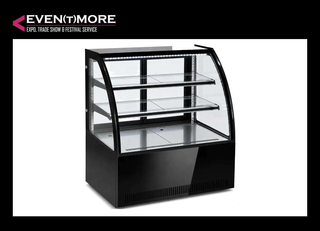 Pastry display fridge Adexa with curved glass