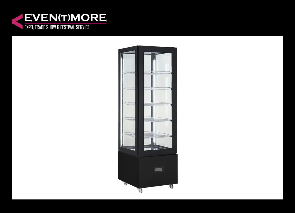 Upright glass display fridge Scandomestic 250 l