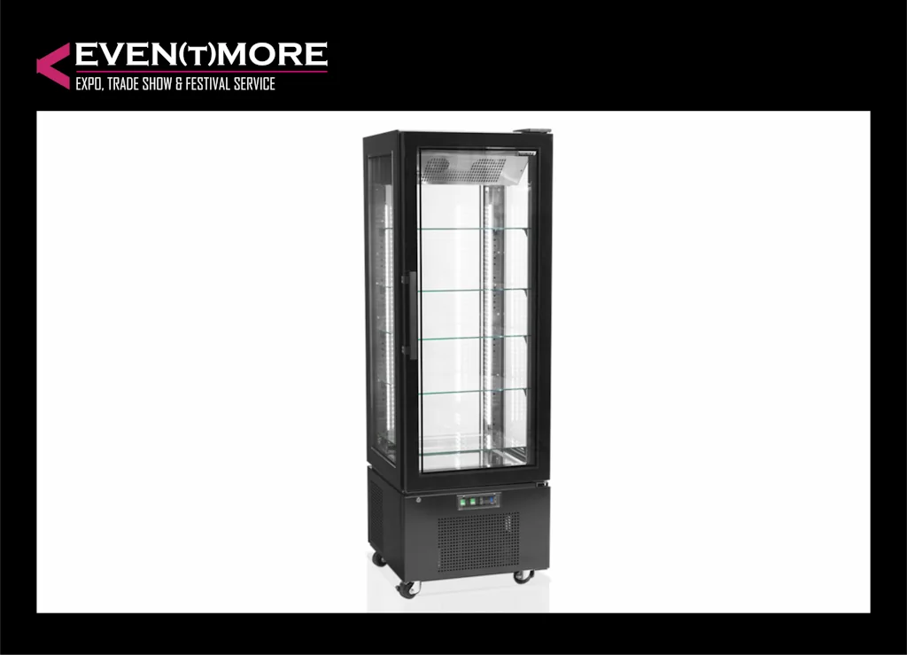 Upright glass display fridge TEFCOLD