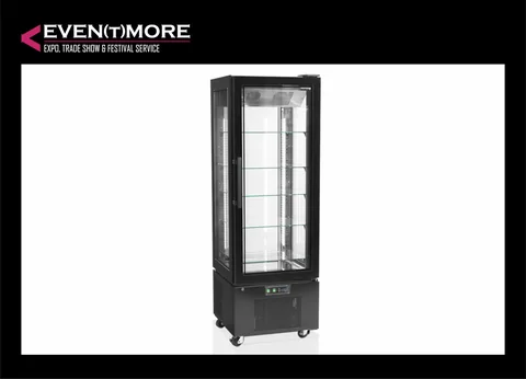 Upright glass display fridge TEFCOLD